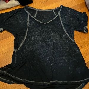 Free people small t shirt v neck navy